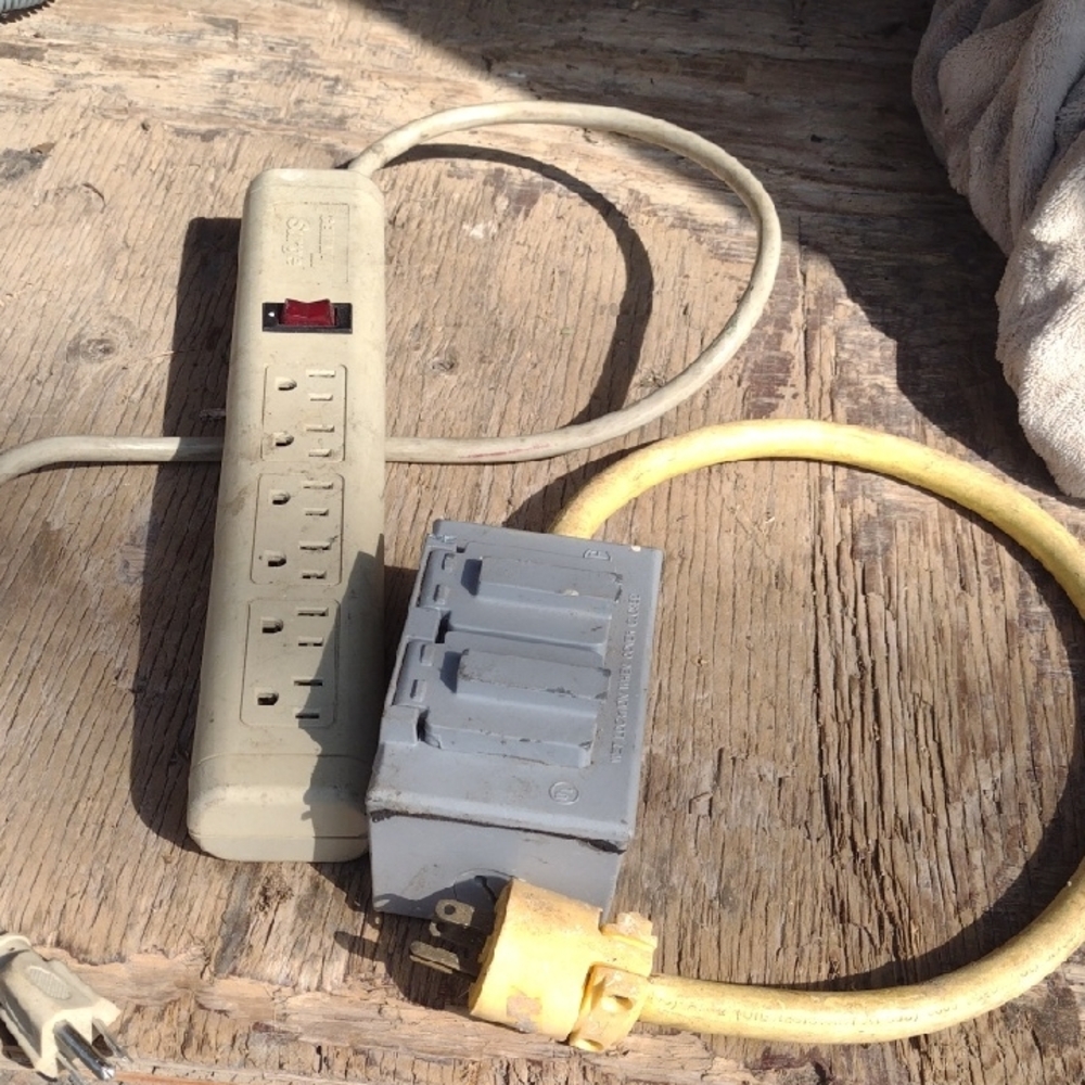 Power Strip with Surge Protector - Gray